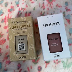 Pura scents! Apotheke Santal Rock Rose and US Apothecary Elderflower & Vetiver.